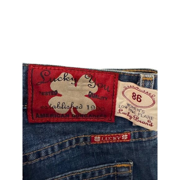 Lucky Brand Womens Low Rise Flare American Made Size 10/30 Blue Denim Jeans - Picture 6 of 7